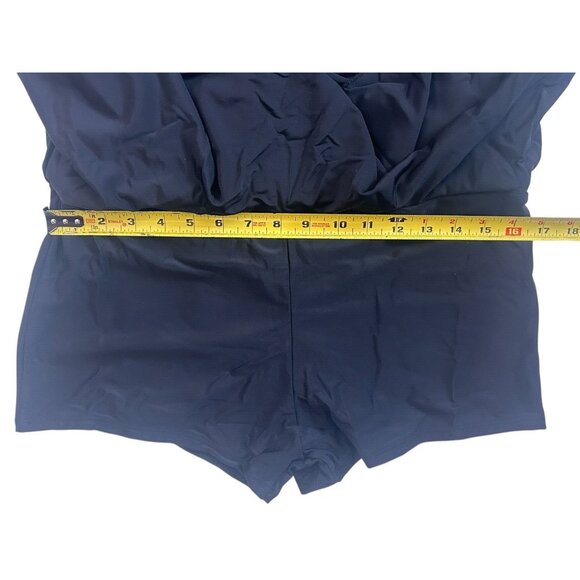 Summer Mae Women's Black Tummy Control One Piece  Lined Swim Dress Size XXL - Picture 11 of 12